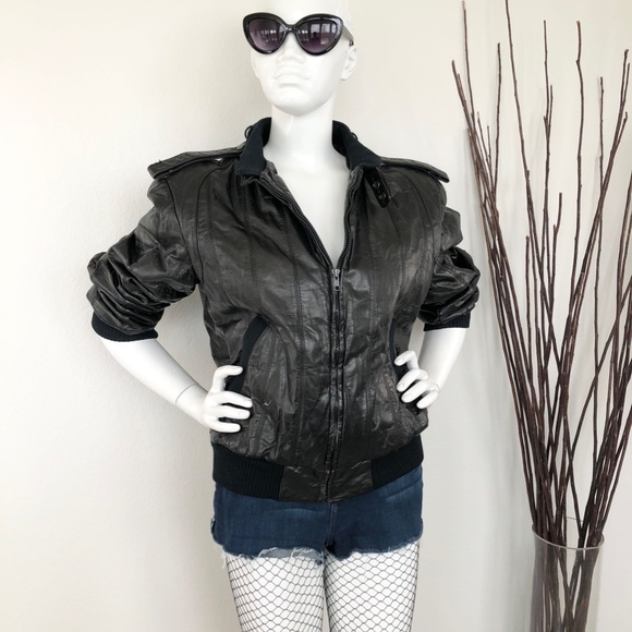 Vintage Jackets & Blazers - Members Only | 80s Vintage Black Leather Jacket